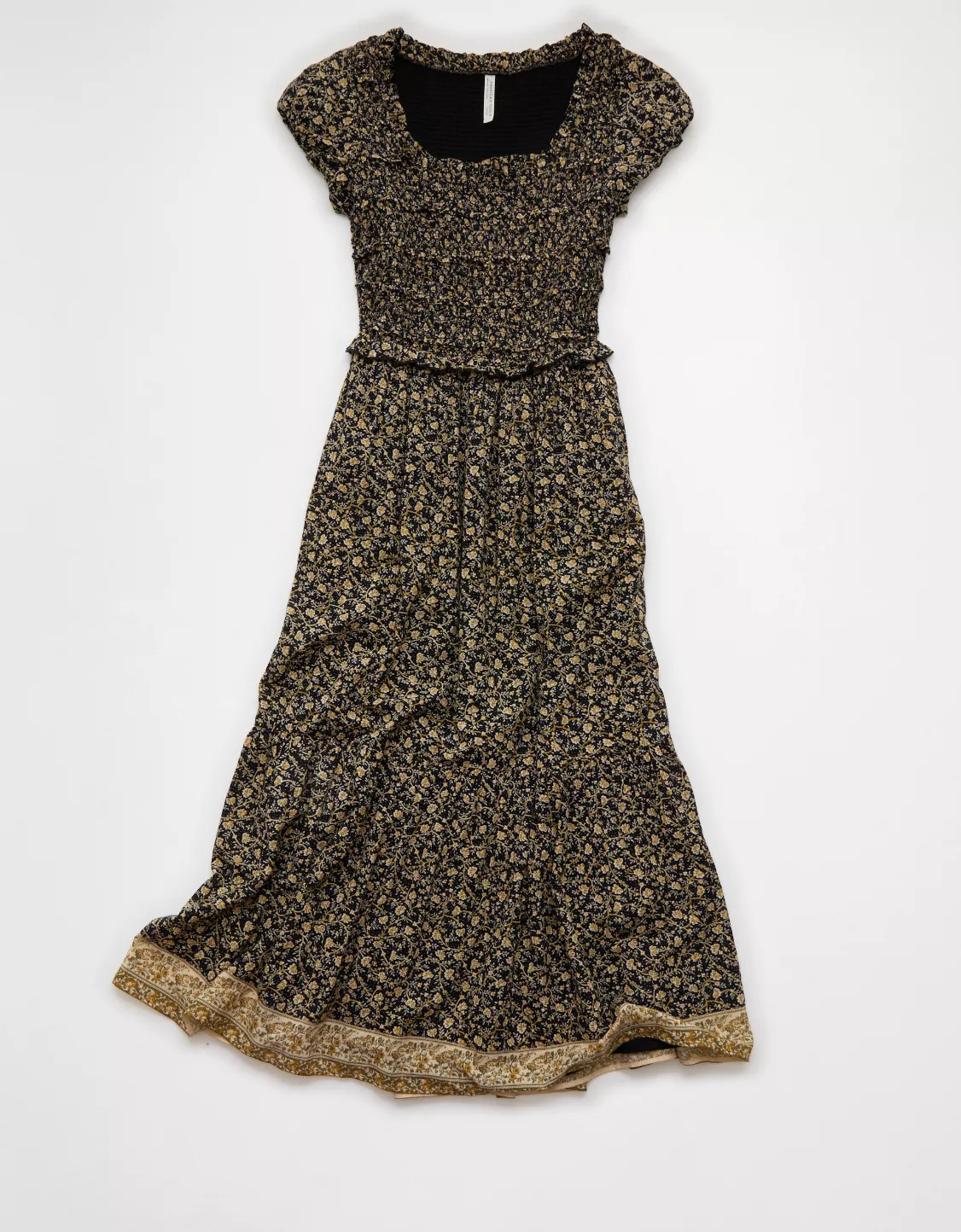 AE Scoop Neck Smocked Midi Dress | American Eagle Outfitters (US & CA)