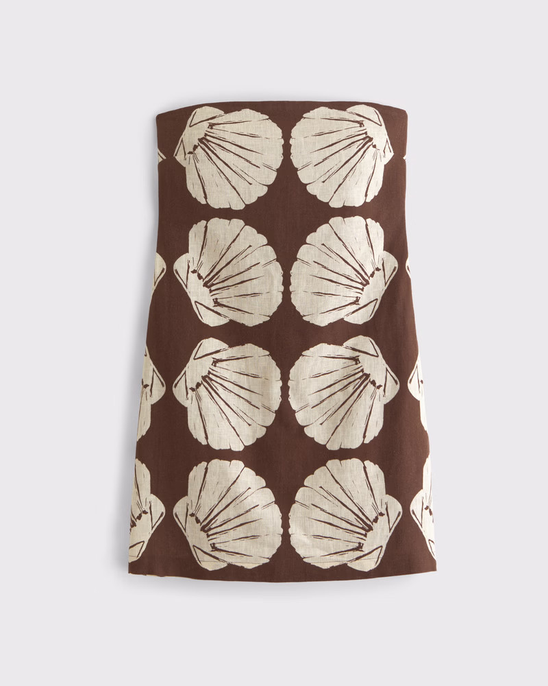 The A&F Scarlett Strapless Linen-Blend Skort | Abercrombie & Fitch (US)