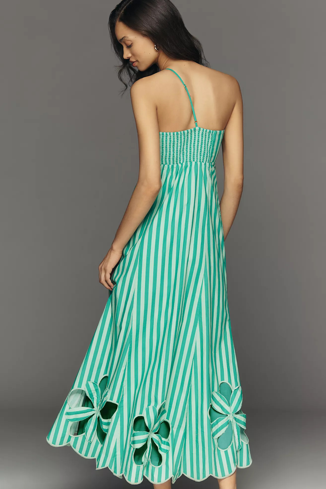 The Amara One-Shoulder Cutwork Midi Dress | Anthropologie (US)