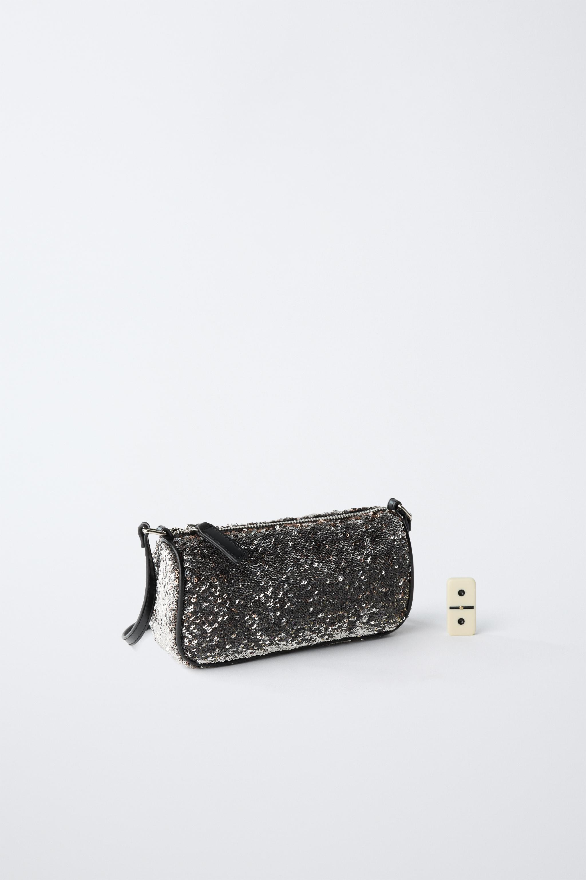 SEQUINED SHOULDER BAG | Zara US
