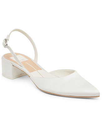 Women's Carel Two Piece Pointed Toe Low Block Heel Pumps | Macy's