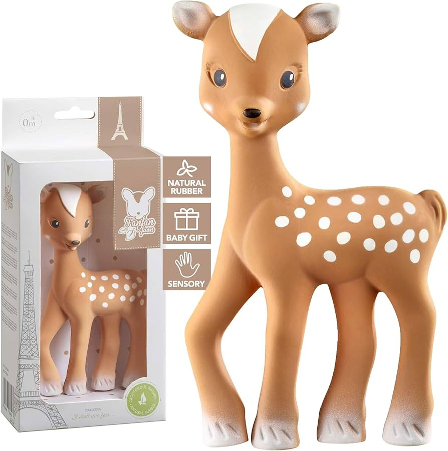 Sophie la girafe | Fanfan The Fawn | Teether Friend to Sophie la girafe | Natural Rubber | Design... | Amazon (US)