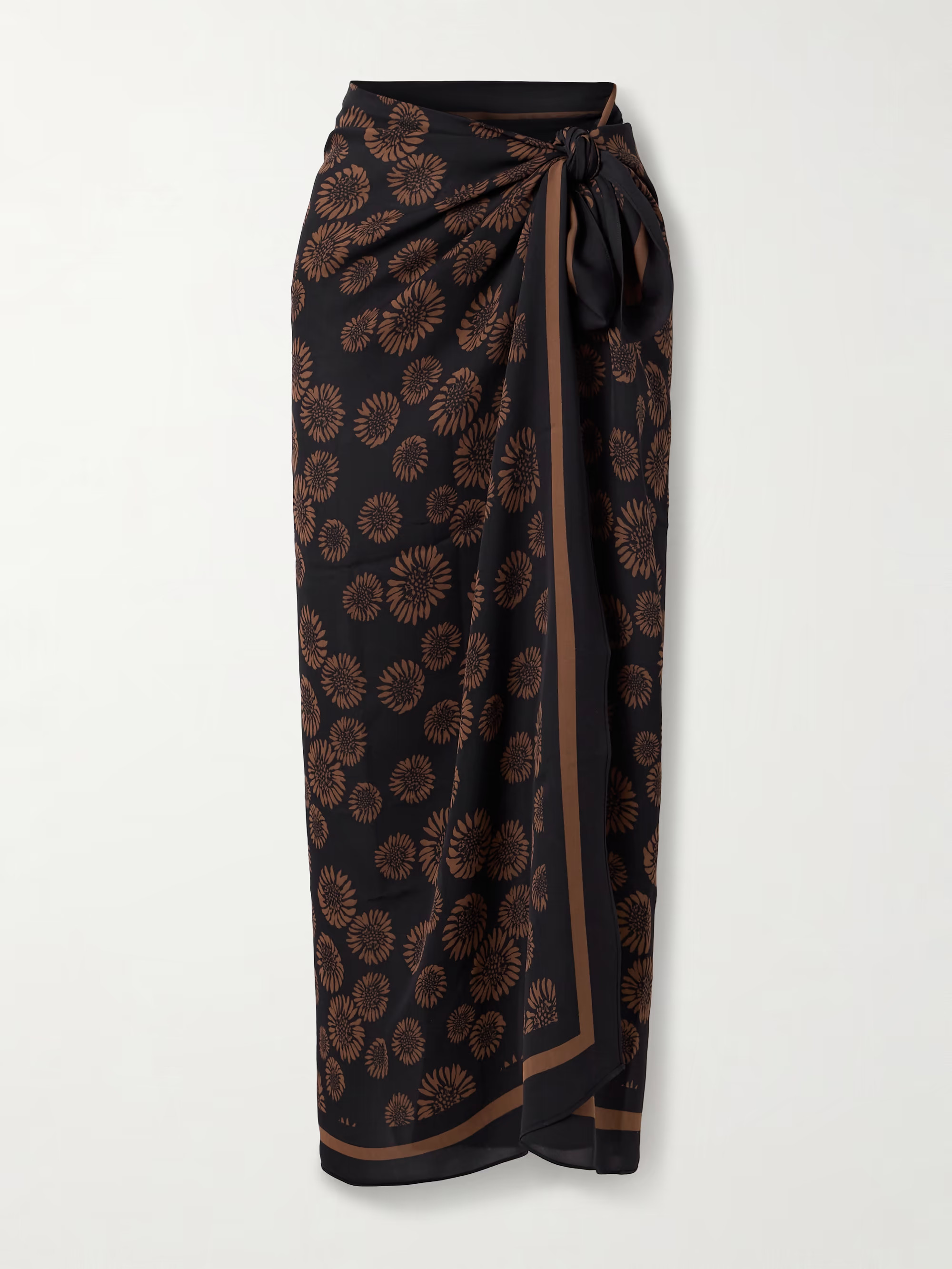 Floral-print silk-georgette pareo | NET-A-PORTER (US)