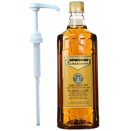 Starbucks Authentic Flavoring Syrup for Coffee and Tea with White Pump (Caramel), 33.8 Fl Oz (Pack of 1) | Amazon (US)