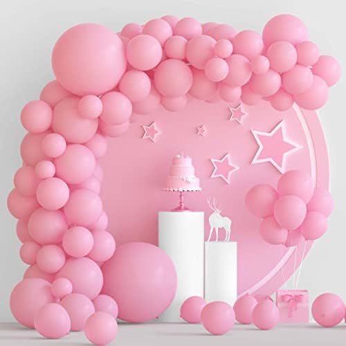 Amazon.com: TUPARKA Pink Balloons 102 Pcs Light Pink Balloons Garland Arch Kit 5 10 12 18 inch Pi... | Amazon (US)