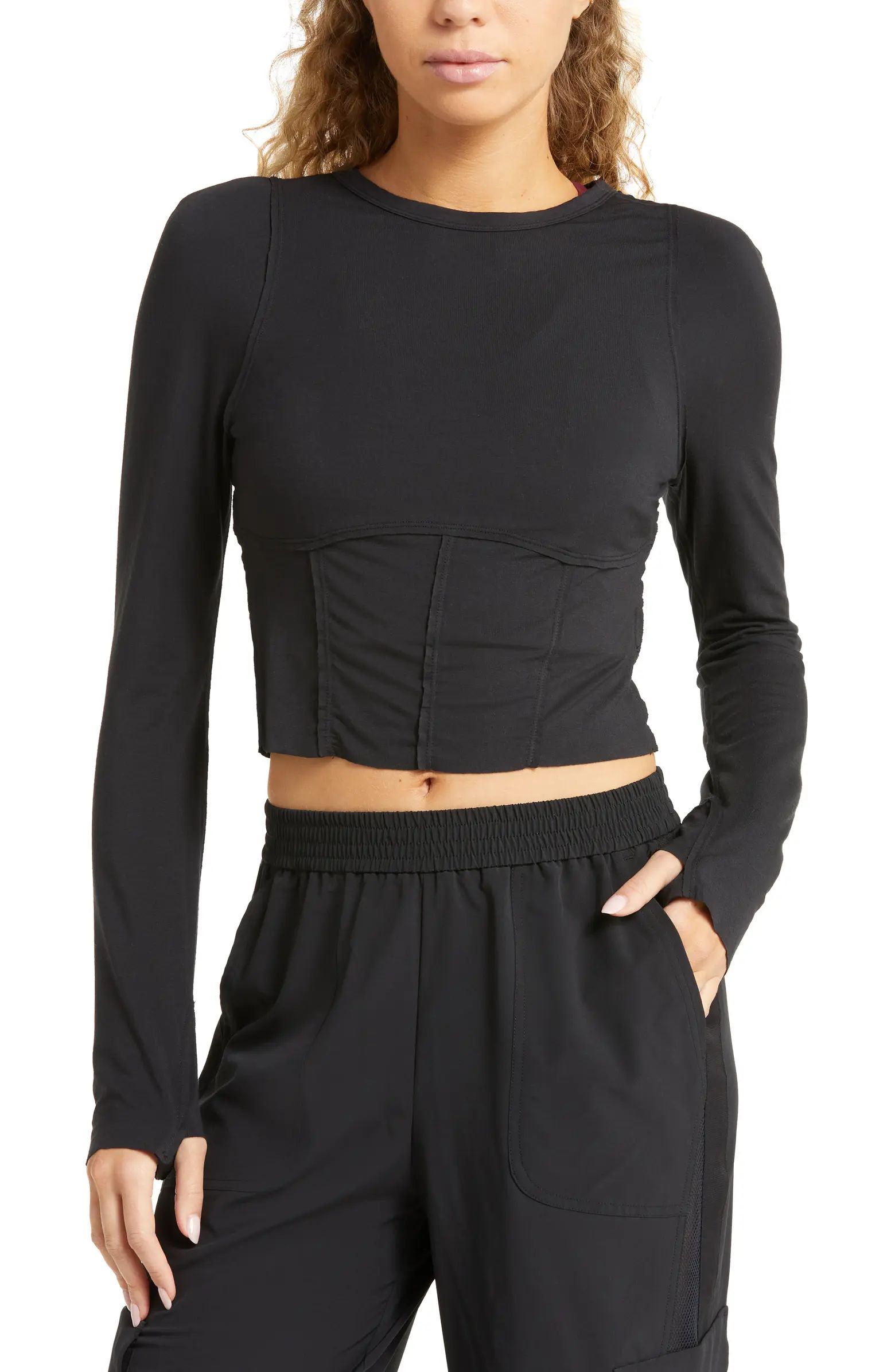 Streamline Seamed Crop Top | Nordstrom