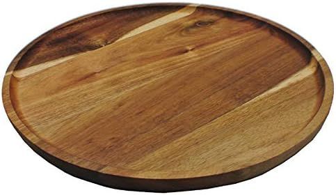 JB Home Collection 4569, Premium Acacia Wooden Food Serving Charger Plate Platter Round Wooden Te... | Amazon (US)