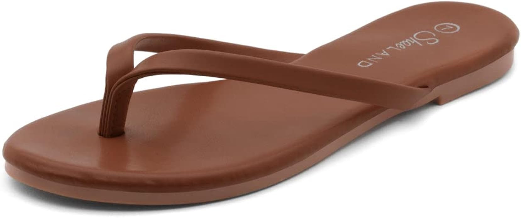 Shoe Land Falema Women's Flip Flops Casual Thong flat sandals Comfort Slides | Amazon (US)