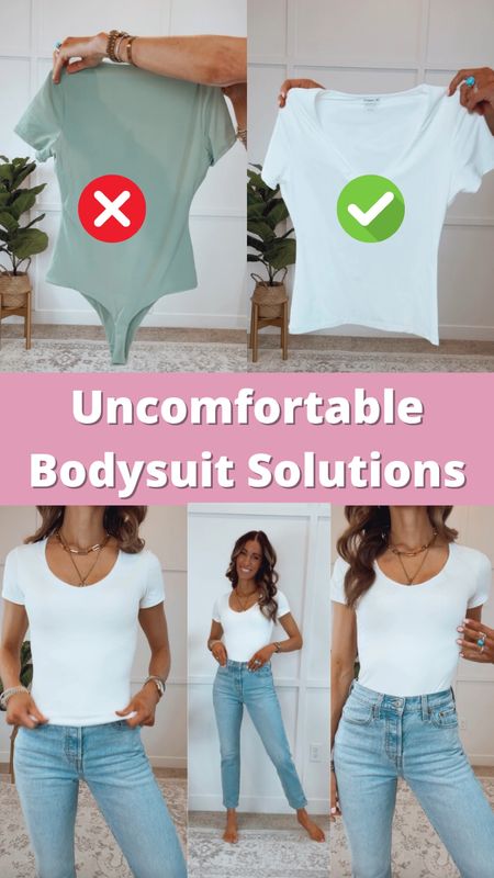 ❌ No more uncomfortable bodysuits snaps or thong bottoms!

✅ This capsule wardrobe top gives that seamless bodysuit look without the uncomfortable snaps! 

Fits true to size. I’m wearing a small.

#LTKstyletip #LTKsalealert #LTKfindsunder100
