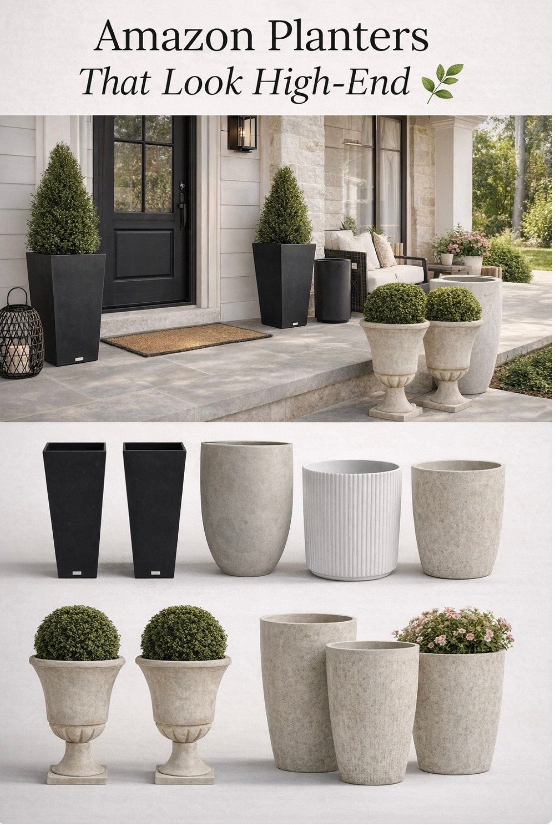 Elevate your curb appeal with these Amazon planters that look designer without the designer price 🤍✨
From sleek modern black planters to timeless stone-style urns, these finds instantly make your front porch or patio feel high-end and pulled together 🌿
✔️ Easy to mix & match
✔️ Elevated look for less
Whether you love a clean, modern vibe or a classic look, these are such a good find 🙌🏼

#LTKhome #LTKfinds #LTKstyletip #AmazonHome #AmazonFinds #OutdoorDecor #FrontPorchDecor #PatioStyle #HomeDecorFinds #NeutralHome #ModernHomeStyle #PorchInspo #CurbAppeal #AffordableHomeDecor #DesignerLookForLess #Planters #OutdoorLiving #SpringRefresh #SummerStyle

#LTKHome #LTKSeasonal