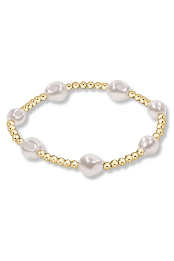 enewton Admire 3mm Pearl Gold Bead Bracelet | The Willow Tree
