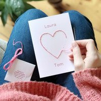 stitch Your Own Personalised Couples Heart Card - Valentines Day | Etsy (US)