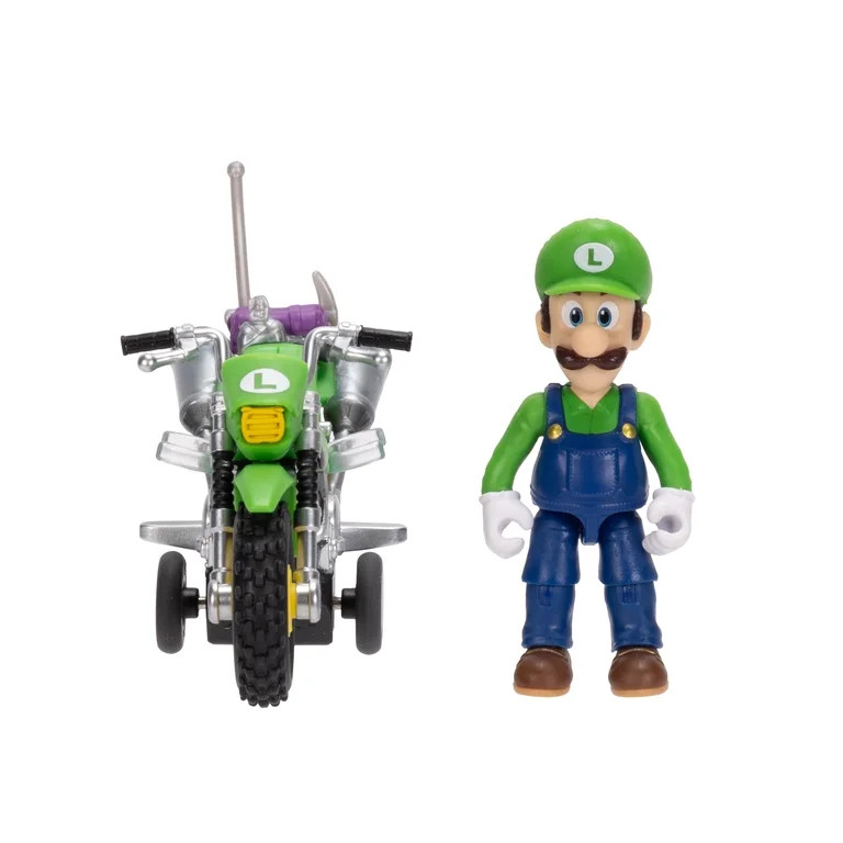 The Super Mario Galaxy Movie – 2.5 inch Action Figure with Pull Back Motorcycle – Luigi | Walmart (US)
