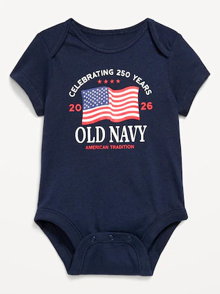 Short-Sleeve Unisex Logo-Graphic Bodysuit for Baby | Old Navy (US)