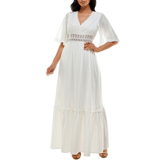 new!Premier Amour Short Sleeve Maxi Dress | JCPenney