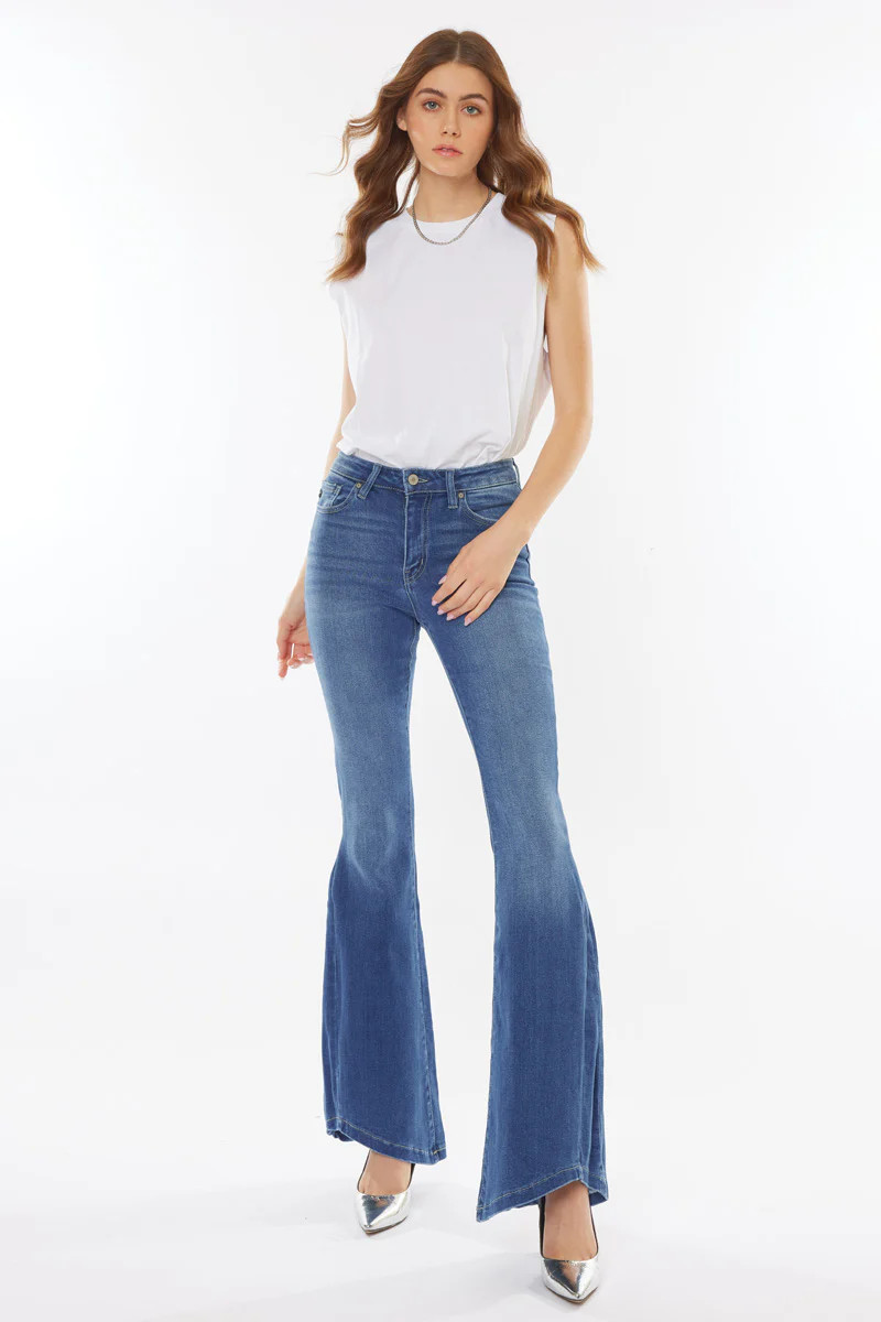 Thandie High Rise Flare Jeans | Kancan USA