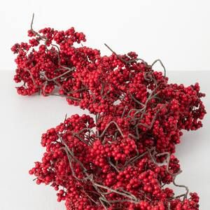 64"Artificial Red Berry Garland | The Home Depot
