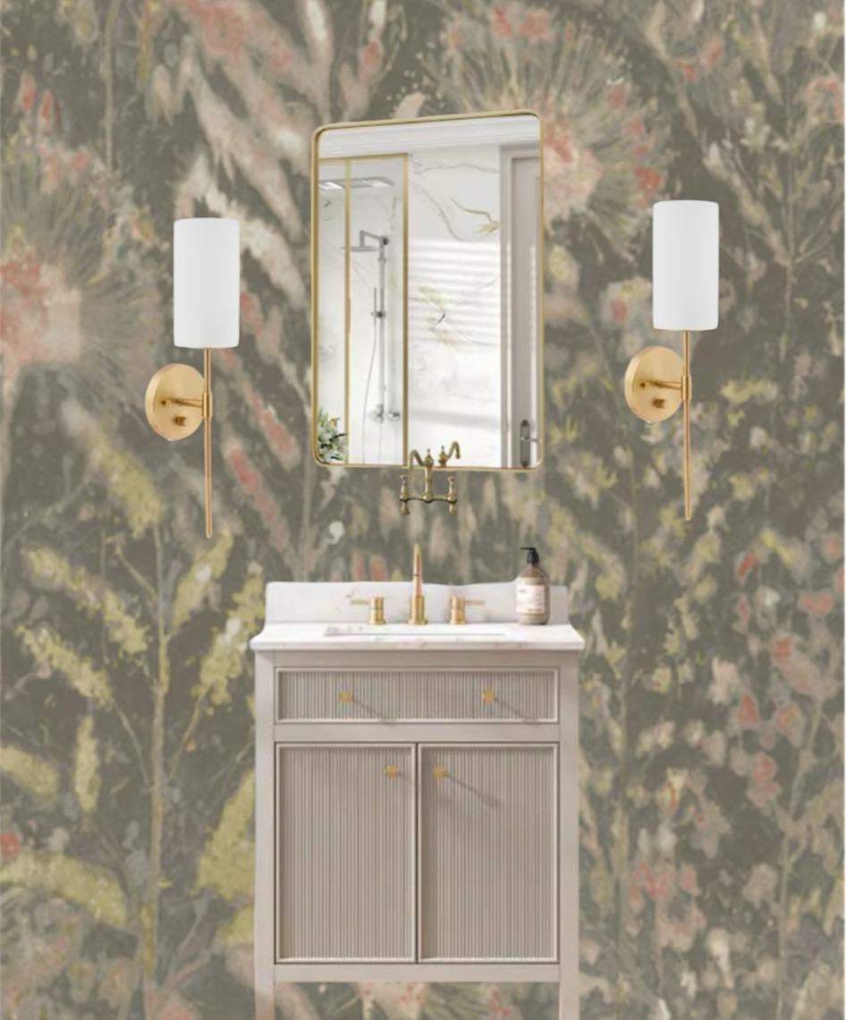 Bathroom Vanity I’m currently obsessing over #vanity #bathroom #cottage #neutral #wallpaper  #lowes 

#LTKHome