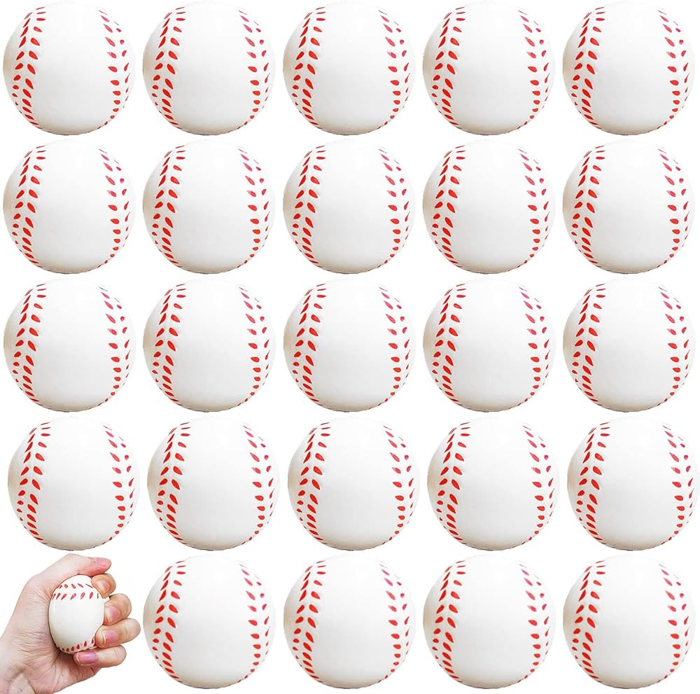 24 Pcs Baseball Stress Ball,2.5 Inch Mini Squeeze Foam Baseball,Relaxable Sports Ball for Themed ... | Amazon (US)