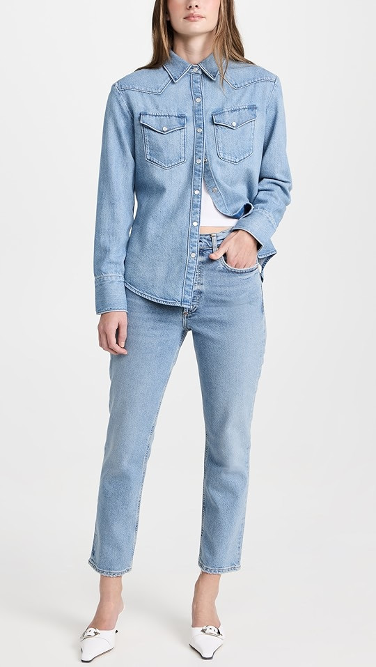 Charlotte High Rise Straight Crop Jeans | Shopbop