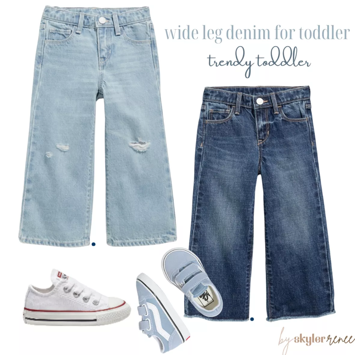 Slouchy Wide-Leg Jeans for Toddler Girls