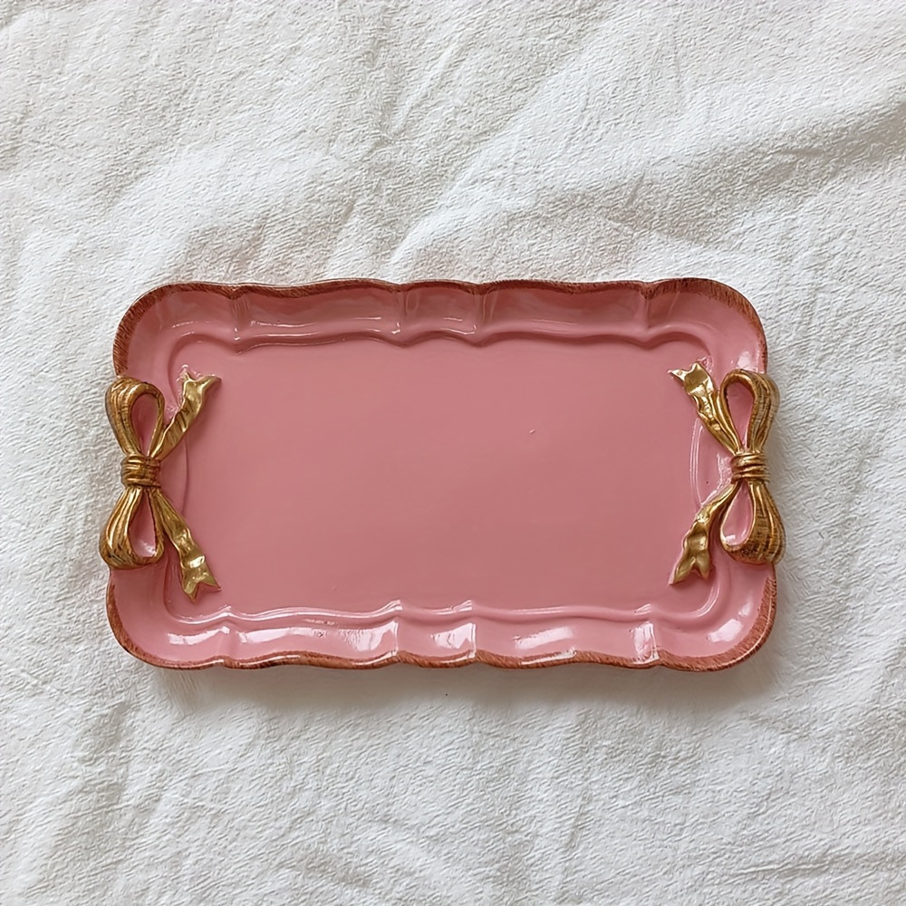 Vintage Dessert Plate Candy Dish Bow knot Tray Resin Plastic - Temu | Temu Affiliate Program