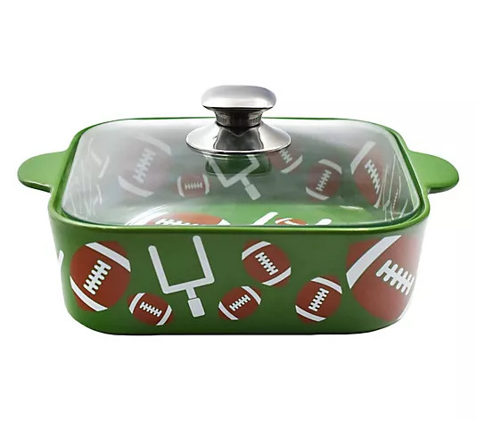 Temp-tations Seasonal 2.5-qt Soft Square Baker w/ Cook & Look Lid | QVC