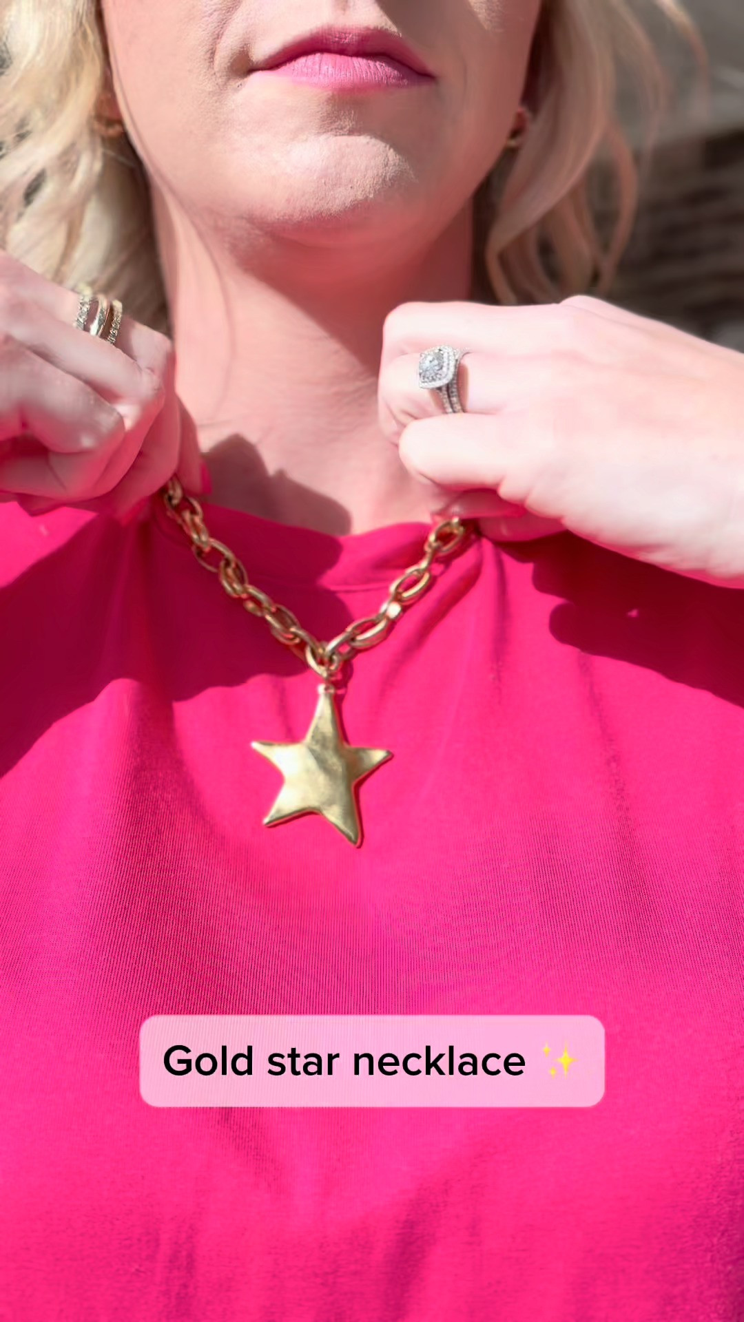 Summer jewelry that instantly makes the outfit 🇺🇸✨
This gold star necklace is perfect for Memorial Day, 4th of July, concerts, beach trips, and all your summer outfits 🤍 such a cute statement piece without trying too hard. Linked in my LTK ✨

#LTKSeasonal #LTKootd #LTKdayinmylife