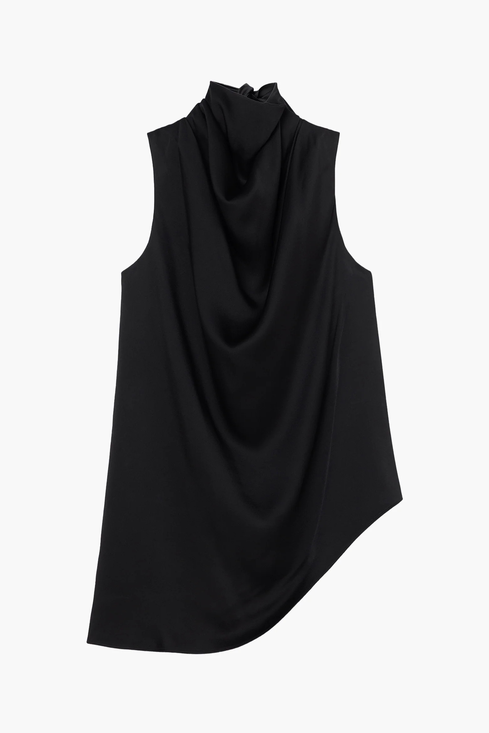 sleeveless draped satin top | The New Trend (Australia & New Zealand)