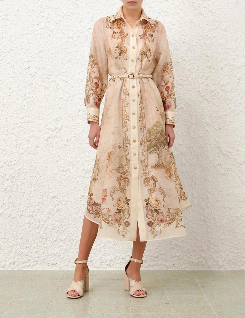 Memento Buttoned Midi Dress            
        
            

    
    
    











    
   ... | ZIMMERMANN (US, CA, EU, MENA)