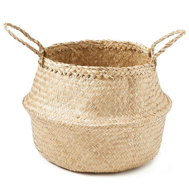 Americanflat Hand Woven Palm and Seagrass Belly Basket Eco Friendly | Target