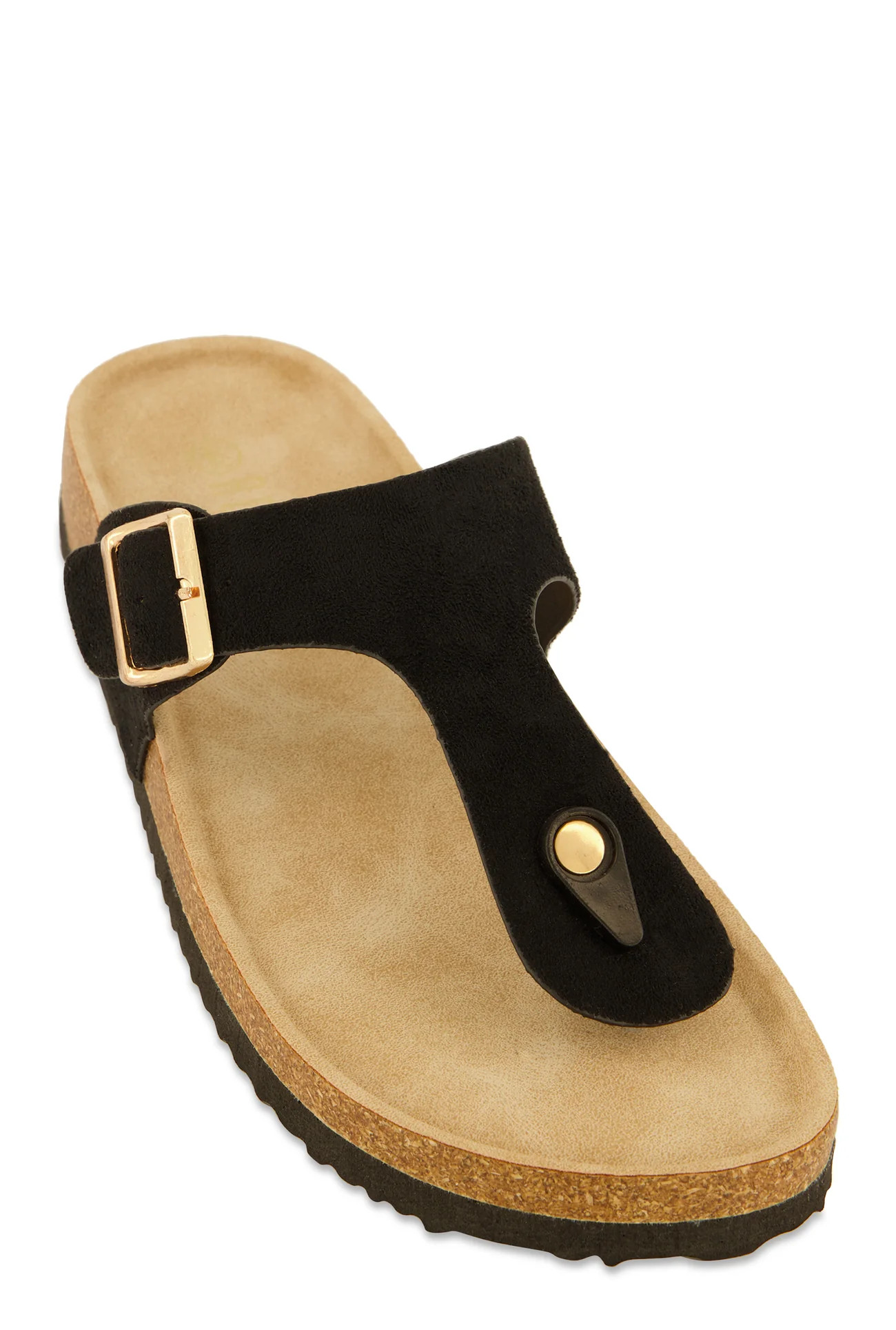 Buckle Detail Thong Footbed Sandals | Rainbow Shops