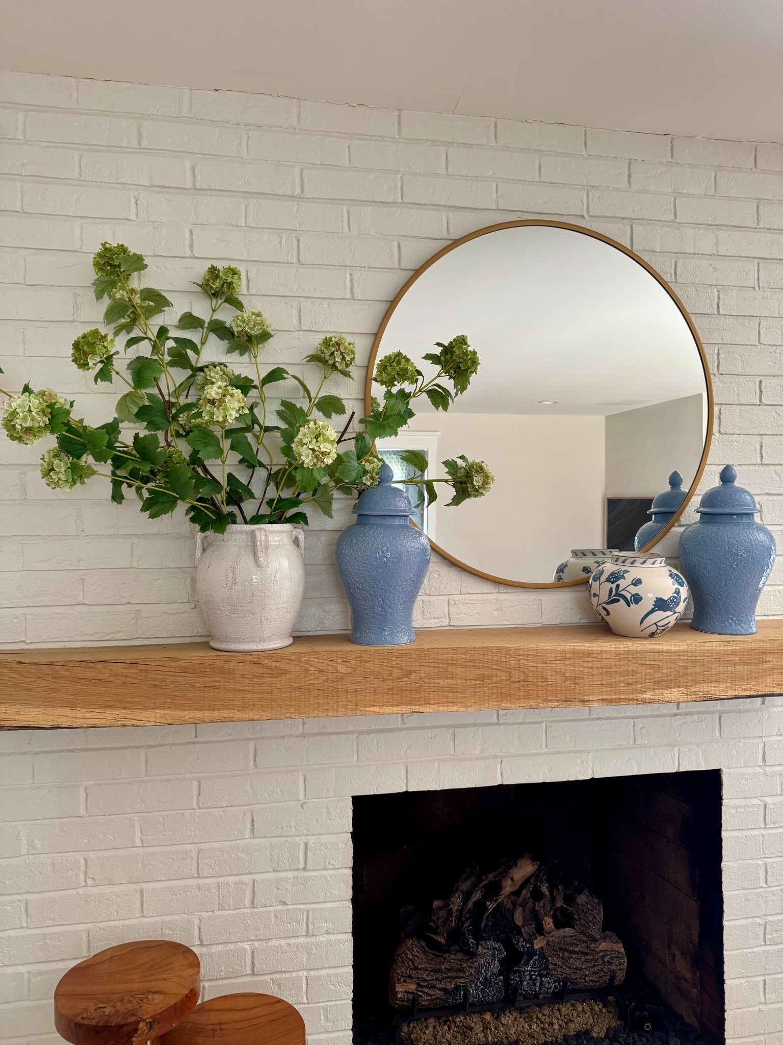 Faux hydrangea florals for spring. I wanted these last year but this year the stems are on clearance! 
I got the green 

Faux florals, faux hydrangea stems, big hydrangea stems, mantle decor, spring decor 

#LTKHome #LTKSeasonal #LTKSaleAlert