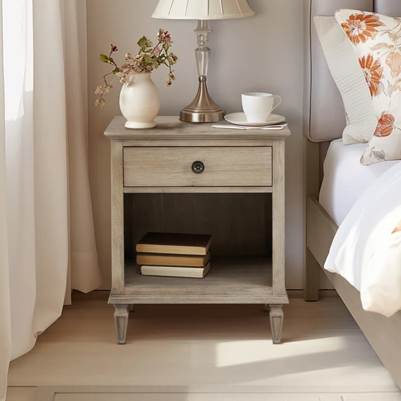 VIctoria One-Drawer Wood Nightstand with Shelf | Wayfair North America