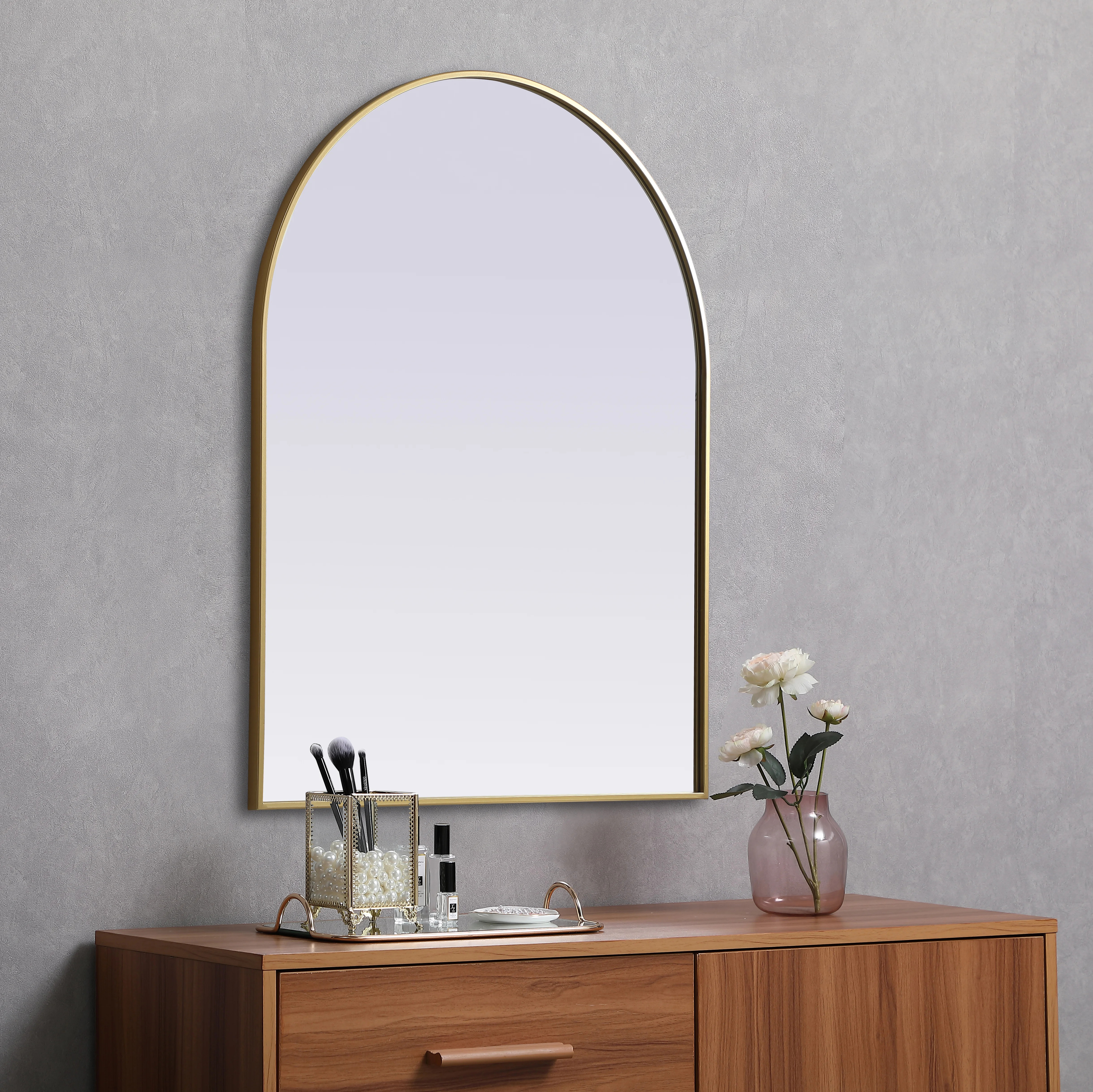 Sabine Metal Arch Wall Mirror | Wayfair North America