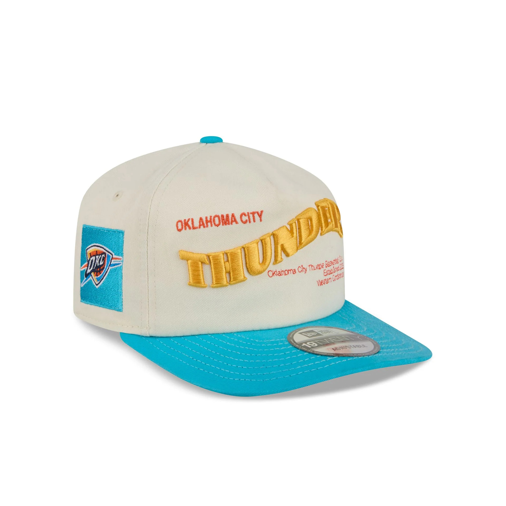 Oklahoma City Thunder Conference Script Chrome White 19TWENTY Adjustab | New Era (US)