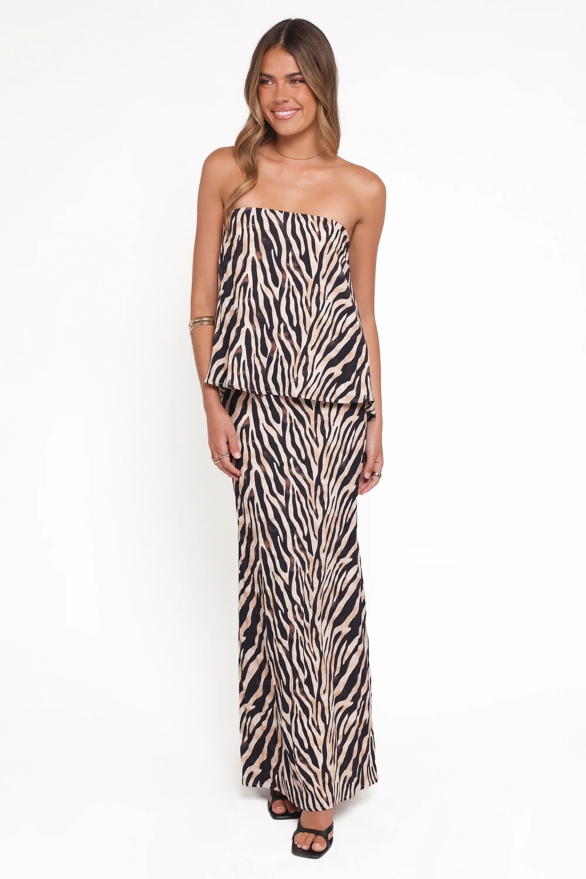 Agnes Skirt Set - Brown Zebra | Petal & Pup (US)