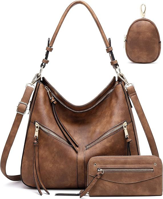 Lapsting Hobo Bags for Women Handbags Purse Ladies Boho Shoulder Bag Crossbody Purses Faux Leathe... | Amazon (US)
