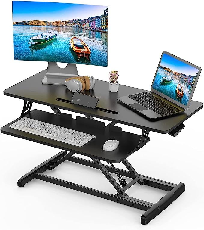 SMUG Converter Standing Desk, 32 inch, with Keyboard Tray | Amazon (US)