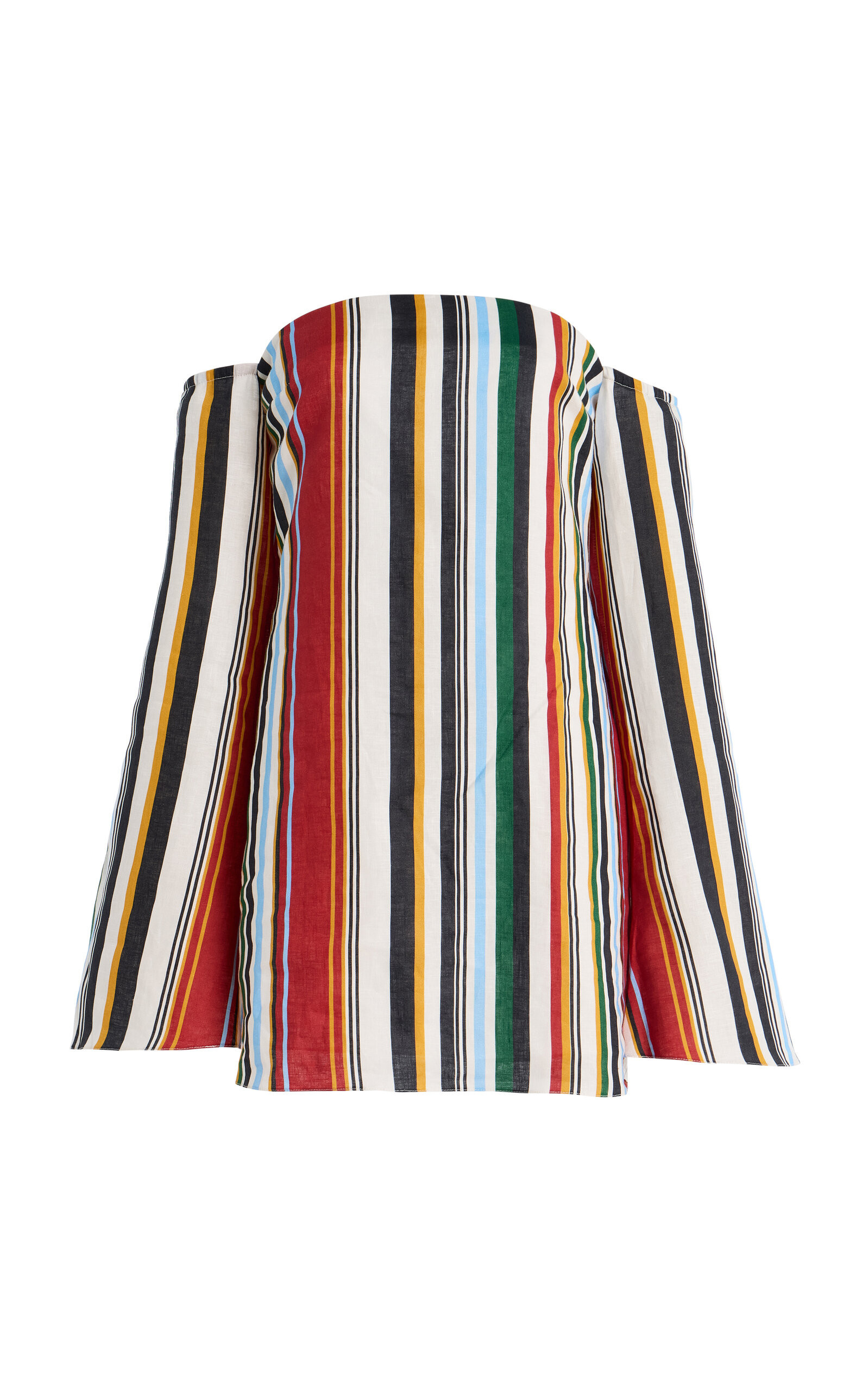 Cala de la Cruz Exclusive Camille Off-The-Shoulder Striped Linen Mini Dress - Moda Operandi | Moda Operandi (Global)