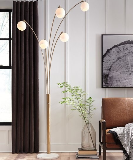 Champagne & White Taliya Arc Floor Lamp | Zulily