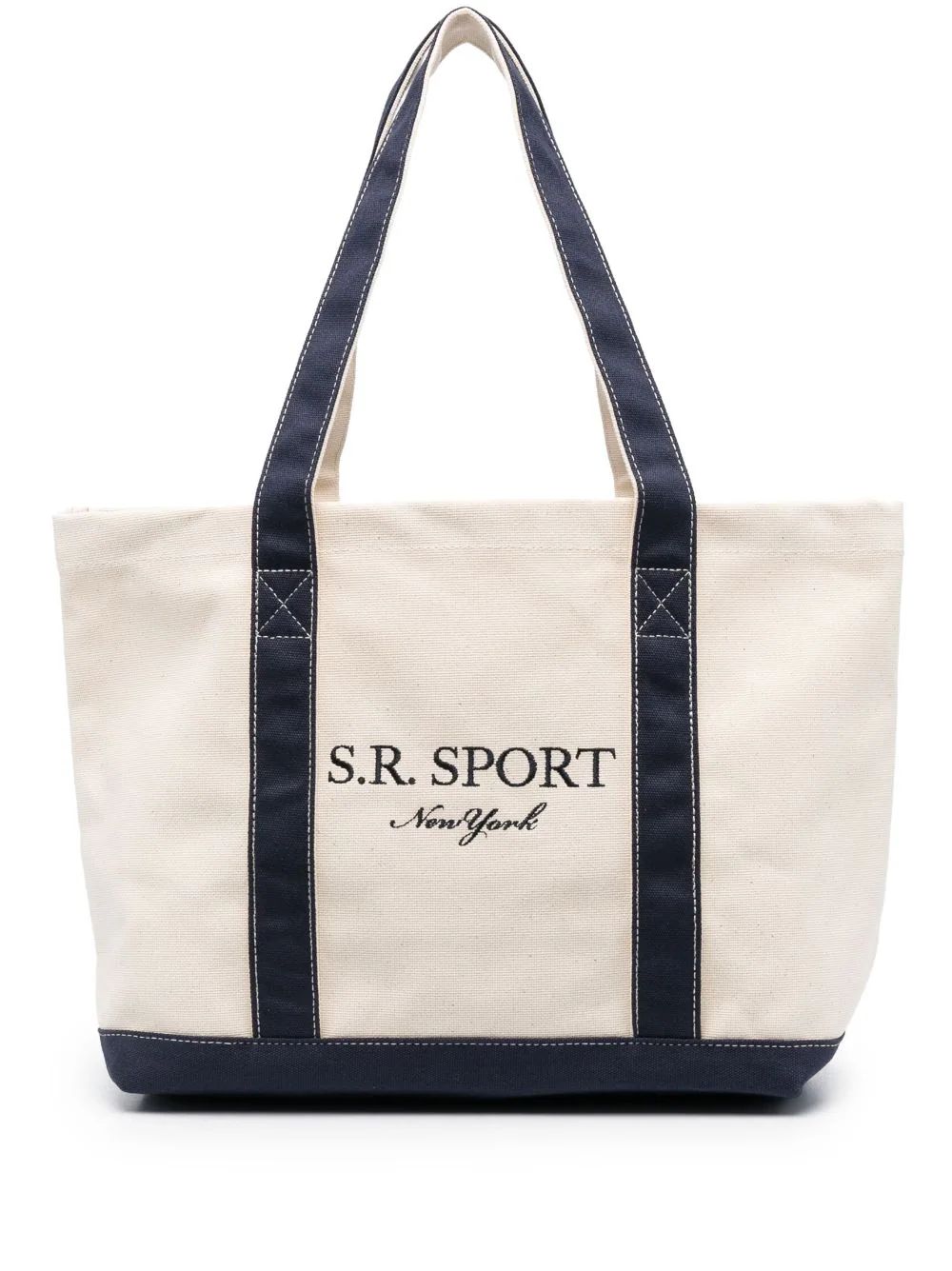 Sporty & Rich logo-embroidered Canvas Tote Bag - Farfetch | Farfetch Global