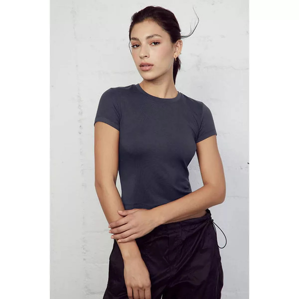 Spruce Fashion Women's Essential Summer High Stretch Performance Moisture-Wicking T-Shirts, Slate... | Target