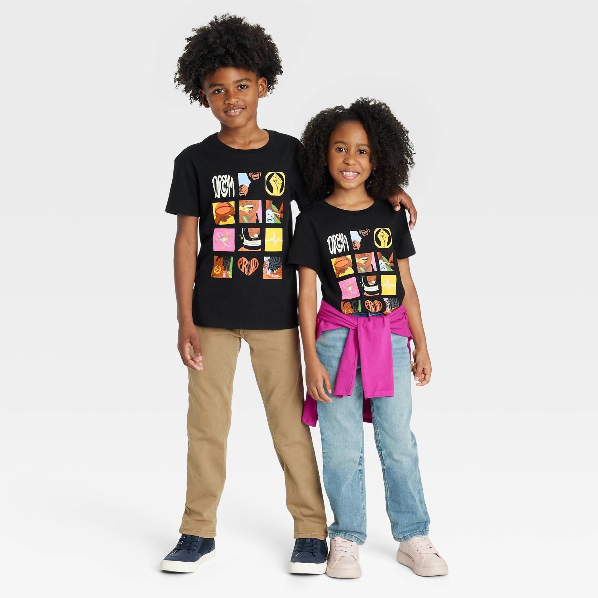 Black History Month Kids' Short Sleeve HBCU Icon T-Shirt - Black | Target