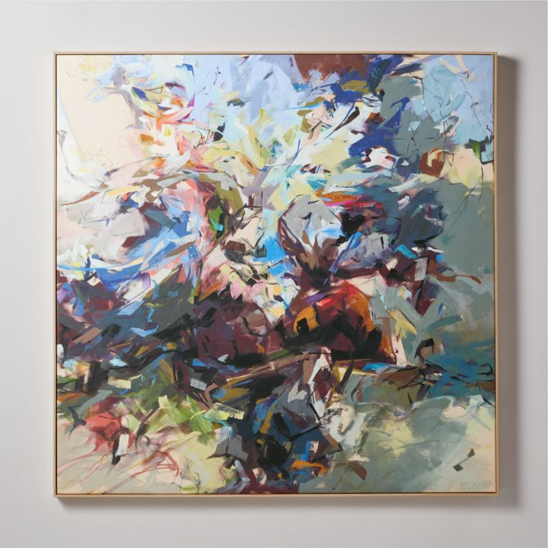 'Rocky Home' Reproduced Framed Acrylic Painting on Canvas by Jeffrey Fitzgerald 61''x61'' + Revie... | CB2