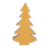 Enameled Mango Wood Christmas Tree, Mustard | Amazon (US)