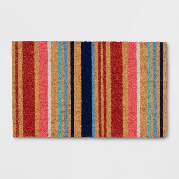 1'6"x2'6" Summer Striped Doormat Natural - Opalhouse™ | Target