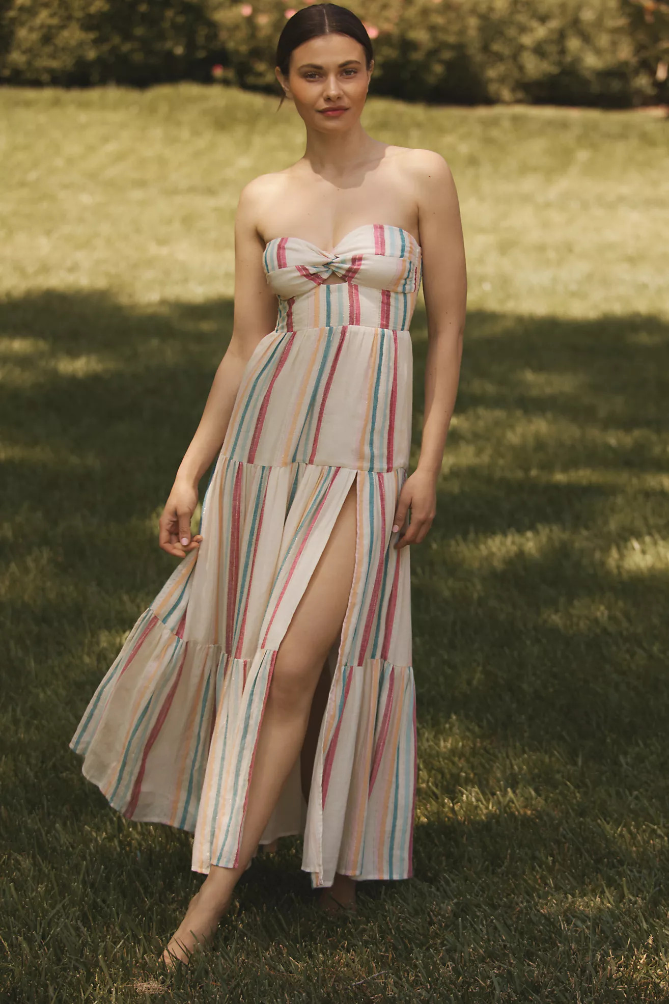 LSPACE Alessandra Linen Midi Dress | Anthropologie (US)