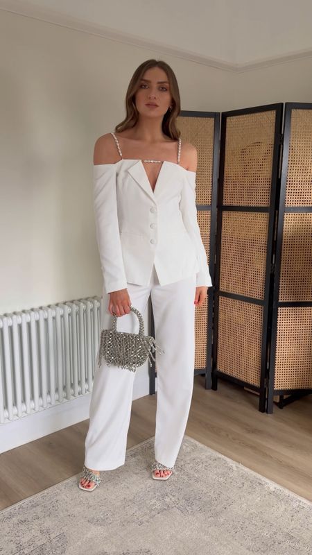 HEN DO outfit inspiration 👰🏼‍♀️
Wearing a size 8 in the warehouse white pearl top
And a size 10 in the trousers, these ran small. I had to size up 
I’m 5ft 6 for an idea of the length of the wide leg white trousers 
Nasty Gal beaded bag
Simmi London via ASOS embellished strappy heeled mule sandals 



Legal wedding inspiration 


#LTKwedding #LTKeurope #LTKSeasonal