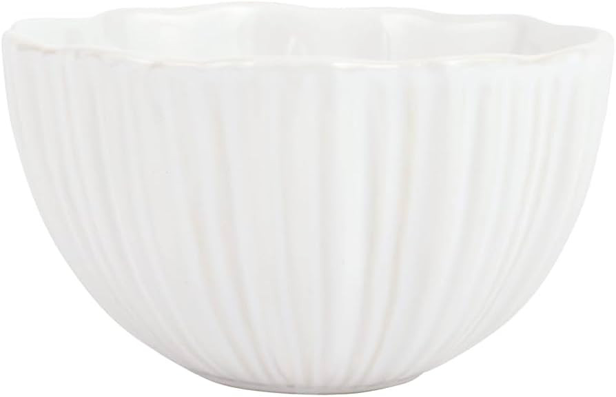 Vietri Bari White Condiment Bowl - 4.25" D, 2.5" H Handcrafted Stoneware Sauce Dip Dish, Decorati... | Amazon (US)